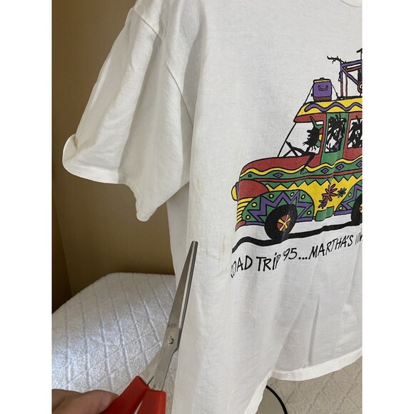 Vintage Martha Vineyards 95 Single Stitch USA Made Heavyweight Cotton Size L - Picture 8 of 16